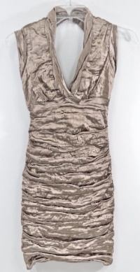 Nicole Miller Mocha Brown Deep V Neck Dress Nicole Miller Mocha Brown Deep V Neck Dress
