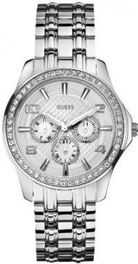 GUESS Women's U0147L1 Silver-Tone Polished Glamour Watch GUESS Women's U0147L1 Silver-Tone Polished Glamour Watch