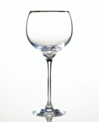 Refined simplicity in platinum-banded crystal. With a fuller shape and hand-pulled stem, the Lenox Solitaire Platinum balloon glass is a luminous beauty and elegant accompaniment to any table setting. (Clearance) Refined simplicity in platinum-banded crystal. With a fuller shape and hand-pulled stem, the Lenox Solitaire Platinum balloon glass is a luminous beauty and elegant accompaniment to any table setting. (Clearance)