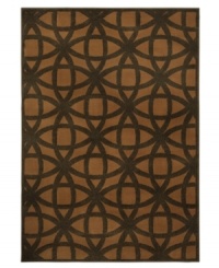 A simple, overlapping pattern in rich rust presents dramatic dimension in this Zanzibar area rug from Sphinx. Its streamlined, low-cut pile and durable construction offer a handsome, understated finish to any room. (Clearance) A simple, overlapping pattern in rich rust presents dramatic dimension in this Zanzibar area rug from Sphinx. Its streamlined, low-cut pile and durable construction offer a handsome, understated finish to any room. (Clearance)