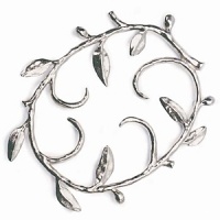 Metalware designer Michael Aram has applied his training as a sculptor to the naturalistic design of this gleaming silverplated accessory. Metalware designer Michael Aram has applied his training as a sculptor to the naturalistic design of this gleaming silverplated accessory.