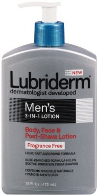 Lubriderm Lubriderm Men's 3-in-1 Lotion, Body, Face and Post-shave Lotion, Fragrance Free, 16 fl. ozs. Lubriderm Lubriderm Men's 3-in-1 Lotion, Body, Face and Post-shave Lotion, Fragrance Free, 16 fl. ozs.
