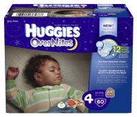 Huggies OverNites Diapers, Size 4, Big Pack, 60 Count Huggies OverNites Diapers, Size 4, Big Pack, 60 Count