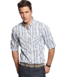 Plaid perfection. This shirt from Vintage Red has the right amount of downtown style to offset it's preppy pattern. Plaid perfection. This shirt from Vintage Red has the right amount of downtown style to offset it's preppy pattern.