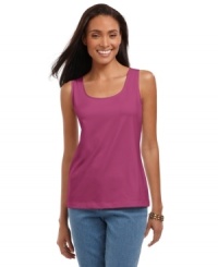 A pretty sheen lends polished style to the versatile layering shell from Charter Club. A pretty sheen lends polished style to the versatile layering shell from Charter Club.