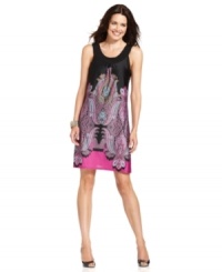 Be pretty in paisley in this versatile shift dress by Elementz. Make it office-ready with pumps, or wear it to brunch with flat sandals! Be pretty in paisley in this versatile shift dress by Elementz. Make it office-ready with pumps, or wear it to brunch with flat sandals!