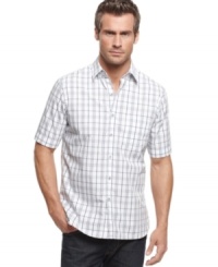 Slim for the win. Show off your best silhouette in this slim-fit plaid shirt from Tasso Elba. Slim for the win. Show off your best silhouette in this slim-fit plaid shirt from Tasso Elba.