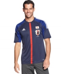 Get ready to take the field like your favorites in this Japan Home soccer jersey with CLIMACOOL technology from adidas. Get ready to take the field like your favorites in this Japan Home soccer jersey with CLIMACOOL technology from adidas.