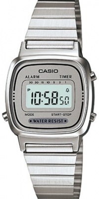 Casio #LA670WA-7 Women's Metal Band Countdown Timer Alarm LCD Digital Watch (Grey) Casio #LA670WA-7 Women's Metal Band Countdown Timer Alarm LCD Digital Watch (Grey)