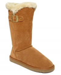 Lined in faux-fur with visible stitching detail, Style&co.'s Tall Bone cold weather boots definitely feel as warm as they look. Lined in faux-fur with visible stitching detail, Style&co.'s Tall Bone cold weather boots definitely feel as warm as they look.