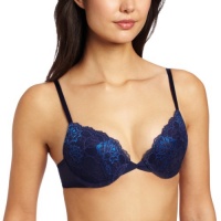 On Gossamer Women's Boudoir Blooms Bump It Up Bra, Ink/Deep Blue Sea, 32B On Gossamer Women's Boudoir Blooms Bump It Up Bra, Ink/Deep Blue Sea, 32B