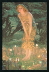 Midsummer Eve Framed with Gel Coated Finish by Edward Robert Hughes Framed Midsummer Eve Framed with Gel Coated Finish by Edward Robert Hughes Framed