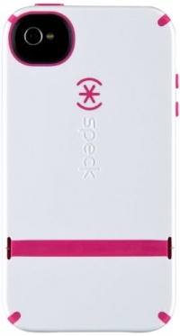 Speck Products CandyShell Flip Case for iPhone 4/4S - 1 Pack - Carrying Case - Retail Packaging - White/Raspberry