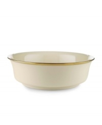 From the Lenox Dimension Collection, classic Eternal dinnerware elegantly accents the table. In ivory china with rich gold trim, Eternal is offered in a complete selection of pieces. From the Lenox Dimension Collection, classic Eternal dinnerware elegantly accents the table. In ivory china with rich gold trim, Eternal is offered in a complete selection of pieces.