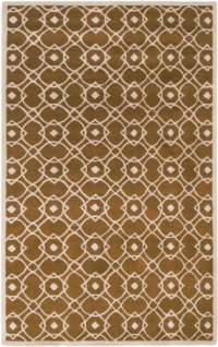 5' x 8' Rectangular Surya Area Rug G5106-58 Cumin/Parchment Color Hand Tufted in India Goa Collection