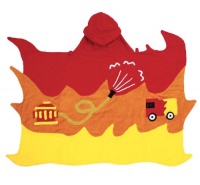 Kidorable Fireman Infant Towel, Red, 0-3 Years Kidorable Fireman Infant Towel, Red, 0-3 Years