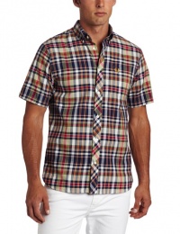Fred Perry Men's Basket Weave Madras Shirt Fred Perry Men's Basket Weave Madras Shirt