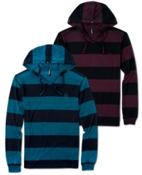 3rd & Army takes the look of a heavyweight hoodie and turns it into a long-sleeved T-shirt made out of the lightest possible burnout knit. 3rd & Army takes the look of a heavyweight hoodie and turns it into a long-sleeved T-shirt made out of the lightest possible burnout knit.
