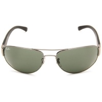 New Ray Ban RB3448 004 Gunmetal/Crystal Green Lens 63mm Sunglasses New Ray Ban RB3448 004 Gunmetal/Crystal Green Lens 63mm Sunglasses