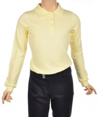 Nautica L/S Polo Shirt with Picot Collar (Sizes 7 - 16) - yellow, 12 - 14 Nautica L/S Polo Shirt with Picot Collar (Sizes 7 - 16) - yellow, 12 - 14