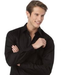 Stop swimming in a too-large shirt. With a slim fit, this HUGO by Hugo Boss button down has an effortless tailored look. Stop swimming in a too-large shirt. With a slim fit, this HUGO by Hugo Boss button down has an effortless tailored look.