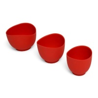 iSi Basics FlexibleSilicone Mixing Bowls, Set of 3, 1 QT, 1.5 QT, 2 QT, Red iSi Basics FlexibleSilicone Mixing Bowls, Set of 3, 1 QT, 1.5 QT, 2 QT, Red