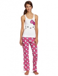 Hello Kitty Juniors Dot Pajama Set, White/Pink, Small Hello Kitty Juniors Dot Pajama Set, White/Pink, Small