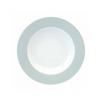 Philippe Deshoulieres Seychelles Celadon Rim Soup Plate 9 in Philippe Deshoulieres Seychelles Celadon Rim Soup Plate 9 in