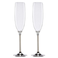 Lenox Jubilee Pearl 2-Piece Crystal Toasting Flute Set Lenox Jubilee Pearl 2-Piece Crystal Toasting Flute Set