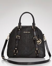 Clean and richly embossed, this MICHAEL Michael Kors satchel will make a substantive addition to your accessory repertoire. Carry it for effortless style on-duty or off. Clean and richly embossed, this MICHAEL Michael Kors satchel will make a substantive addition to your accessory repertoire. Carry it for effortless style on-duty or off.