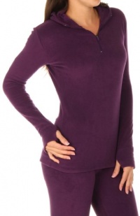 Cuddl Duds Women's Long Sleeve Half Zip Hoodie Cuddl Duds Women's Long Sleeve Half Zip Hoodie