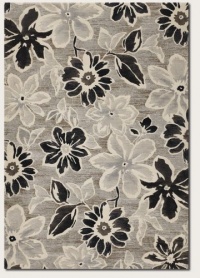 Couristan 6351/5313 Everest Wild Daisy/Grey-Black-White 3-Feet 11-Inch by 5-Feet 3-Inch Rug Couristan 6351/5313 Everest Wild Daisy/Grey-Black-White 3-Feet 11-Inch by 5-Feet 3-Inch Rug