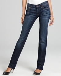 These 7 For All Mankind straight-leg jeans boast a classic (but still cool) silhouette and perfectly faded wash. These 7 For All Mankind straight-leg jeans boast a classic (but still cool) silhouette and perfectly faded wash.