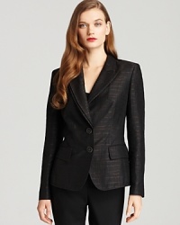 Brimming with animal attraction, this BASLER jacket flaunts a wild crocodile texture for a touch of the unexpected. Brimming with animal attraction, this BASLER jacket flaunts a wild crocodile texture for a touch of the unexpected.