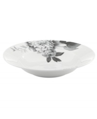 Subdued in shades of gray, the vivacious florals of Moonlit Garden dinnerware adorn this elegant bowl with modern romance. Perfect for soup and pasta, in durable Lenox porcelain. Subdued in shades of gray, the vivacious florals of Moonlit Garden dinnerware adorn this elegant bowl with modern romance. Perfect for soup and pasta, in durable Lenox porcelain.