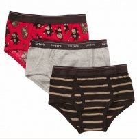 Carter's Toddler 3 Pack Boy Briefs - Monkey Theme-2/3 Carter's Toddler 3 Pack Boy Briefs - Monkey Theme-2/3