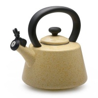 Paula Deen Signature Teakettles 2-Quart Enamel on Steel Whistling Kettle, Butter Speckle Paula Deen Signature Teakettles 2-Quart Enamel on Steel Whistling Kettle, Butter Speckle