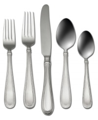 A classic shape and textured accents on the Interlude place settings are the perfect complement to a variety of tablecloths and linens. Part of the Patterns for a Lifetime series, the Interlude flatware collection will always be available for replacement. A classic shape and textured accents on the Interlude place settings are the perfect complement to a variety of tablecloths and linens. Part of the Patterns for a Lifetime series, the Interlude flatware collection will always be available for replacement.