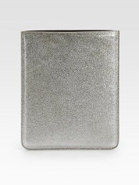 Glittery metallic leather design crafted in Italy, with a strap closure to secure and protect your iPad®. Fully lined8½W X 10¼HMade in ItalyPlease note: iPad® not included. Glittery metallic leather design crafted in Italy, with a strap closure to secure and protect your iPad®. Fully lined8½W X 10¼HMade in ItalyPlease note: iPad® not included.