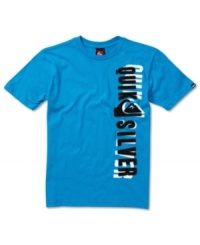 Quiksilver turns style on its side with this cool vertical graphic tee. Quiksilver turns style on its side with this cool vertical graphic tee.