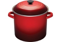 Le Creuset Enamel-on-Steel 16-Quart Covered Stockpot, Cherry Le Creuset Enamel-on-Steel 16-Quart Covered Stockpot, Cherry