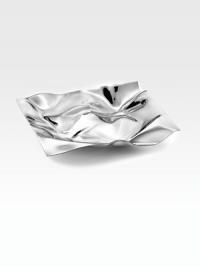 From the Masterpiece Collection. Originally created by Verner Panton in 1988, this dramatic design, today a Georg Jensen classic, is nicknamed car crash for its striking shape of undulating folds in metal.Stainless steel 1¼H X 5¾W X 7L Dishwasher safe Imported