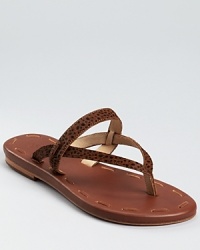 An unusual animal print adds a unique touch to Matt Bernson's Love sandal, a strappy style that looks fresh all summer long. An unusual animal print adds a unique touch to Matt Bernson's Love sandal, a strappy style that looks fresh all summer long.