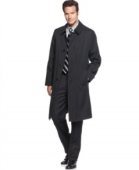 Here's the kind of understated, goes-over-everything raincoat you'll wear forever: The Carbon Kennedy coat from Kenneth Cole, with a removable inner lining. Here's the kind of understated, goes-over-everything raincoat you'll wear forever: The Carbon Kennedy coat from Kenneth Cole, with a removable inner lining.
