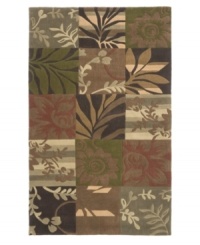 Flawless floral designs peep coyly out from each square panel of this irresistibly styled area rug from Surya. Hand-tufted from poly-acrylic fibers that provide luxurious softness without shedding, this rug adds a striking, easy-maintenance accent to any living space. Flawless floral designs peep coyly out from each square panel of this irresistibly styled area rug from Surya. Hand-tufted from poly-acrylic fibers that provide luxurious softness without shedding, this rug adds a striking, easy-maintenance accent to any living space.