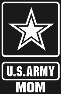 U.S. ARMY MOM STAR Logo white window or bumper sticker U.S. ARMY MOM STAR Logo white window or bumper sticker