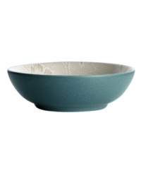 A fresh twist on a Noritake favorite, the Colorwave Turquoise Bloom vegetable bowl offers the same sleek style and durability as the original dinnerware pattern but with a pretty floral print. A fresh twist on a Noritake favorite, the Colorwave Turquoise Bloom vegetable bowl offers the same sleek style and durability as the original dinnerware pattern but with a pretty floral print.