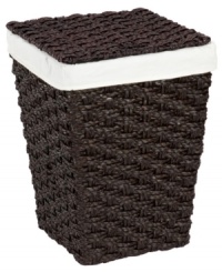 Lookin' good, laundry! Give your hamper an upgrade with this artful accent, which features a chunky 2-ply weave design. A built-in removable & washable cotton-blend lining makes it easy to carry all your clothes straight to the washer. Lookin' good, laundry! Give your hamper an upgrade with this artful accent, which features a chunky 2-ply weave design. A built-in removable & washable cotton-blend lining makes it easy to carry all your clothes straight to the washer.