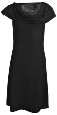 Cowl Neck Embroidered Dress