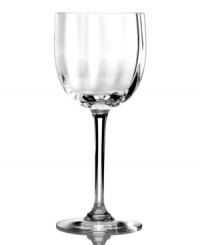 Less is more. A barely fluted bowl catches the light, giving the Montaigne Optic water glass its enchanting shimmer. An elongated silhouette and substantial weight add to the exquisite look and feel of sumptuous Baccarat crystal. Less is more. A barely fluted bowl catches the light, giving the Montaigne Optic water glass its enchanting shimmer. An elongated silhouette and substantial weight add to the exquisite look and feel of sumptuous Baccarat crystal.
